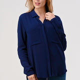 Navy Button Down Shirt, Hashttag