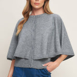 MISTY SHAWL CAPELET SWEATER , Flying Tomato (online only)