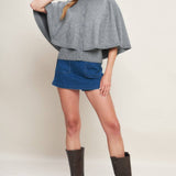 MISTY SHAWL CAPELET SWEATER , Flying Tomato (online only)