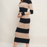 ESPRESSO & CREAM SWEATER KNIT MIDI DRESS, Flying Tomato (online only)
