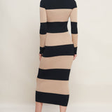 ESPRESSO & CREAM SWEATER KNIT MIDI DRESS, Flying Tomato (online only)