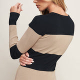 ESPRESSO & CREAM SWEATER KNIT MIDI DRESS, Flying Tomato (online only)