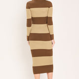 ESPRESSO & CREAM SWEATER KNIT MIDI DRESS, Flying Tomato (online only)