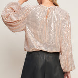 HOPE YOU REMEMBER SEQUIN TOP, Flying Tomato (online only)