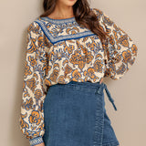 BOHEME MEADOW WOVEN TOP , Flying Tomato