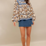 BOHEME MEADOW WOVEN TOP , Flying Tomato