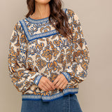 BOHEME MEADOW WOVEN TOP , Flying Tomato