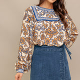BOHEME MEADOW WOVEN TOP , Flying Tomato