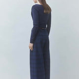Jayce Gris Pinstripe Trousers, by Suncoo