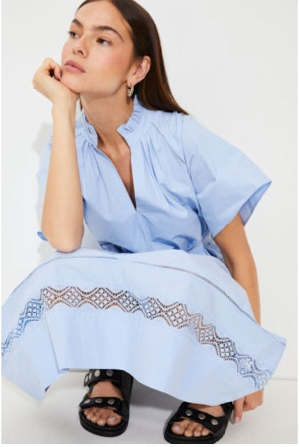 *Preorder* Clea Dress in Bleu Ciel, by Suncoo