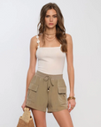 Sorvino Short in Olive, Heartloom