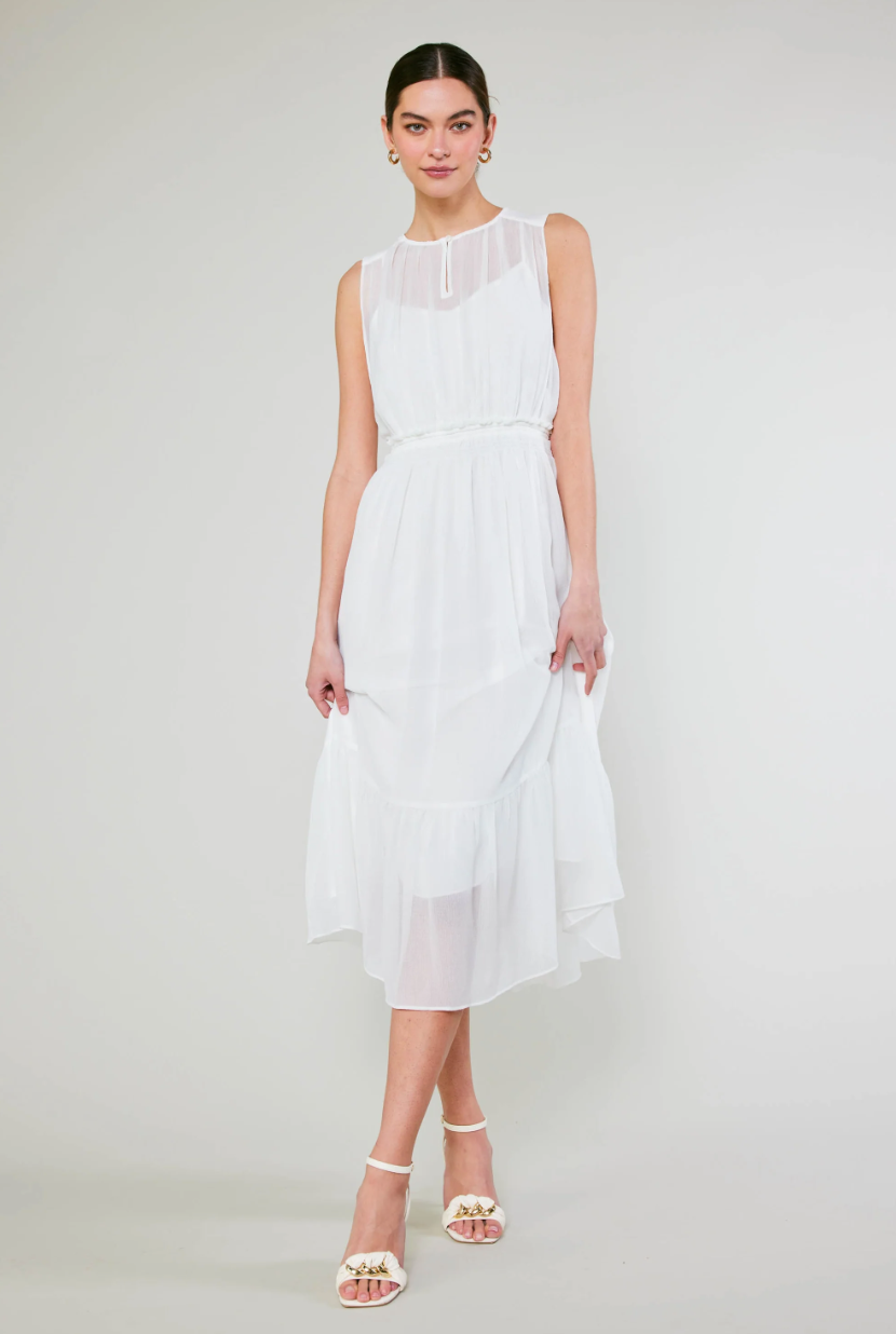 White Sleeveless Dress, Current Air