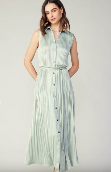Sleeveless Dress in Silver Sage, Current Air