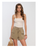 Sorvino Short in Olive, Heartloom