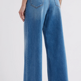 Hidden Jeans MEDIUM WASH SLIT FRONT POCKET STRETCH WIDE LEG NORI