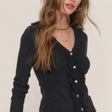 *preorder* Yvette Cardigan in black, by Heartloom
