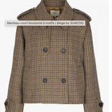 Manteau Erin Cropped Trench, by Suncoo