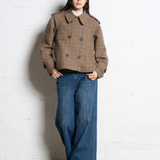 Manteau Erin Cropped Trench, by Suncoo
