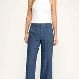 Lauren Cuffed Trouser in Indigo Light, by Level 99