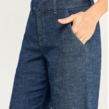 Lauren Cuffed Trouser in Indigo Light, by Level 99