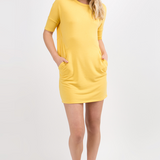 Casual Pocket Knit Dress by Hashttag