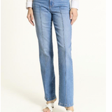 Mid Rise Streight Leg with Pintuck Detail