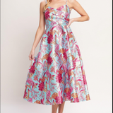 ELEVATED GARDEN WOVEN MIDI DRESS by Flying Tomato