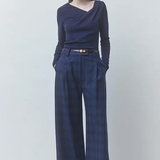 July Trousers in Bleu Nuit, by Suncoo