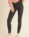 Yelete Full Size Fleece Lined High Waisted Leggings