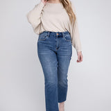 Plus Size High Rise Slim Straight Jeans, Vervet by Flying Monkey