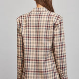 FATE - PLAID PATTERN TAILORED SINGLE BREASTED BLAZER