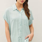 Be Cool - SOLID SHORT SLEEVE BUTTON DOWN SHIRT