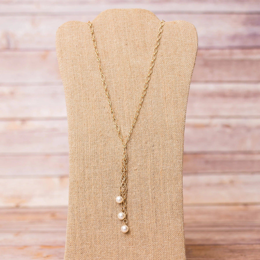 Swara Jewelry LLC - Triple Pearl Necklace