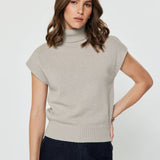 Current Air - Turtleneck Short Sleeve Knit Sweater