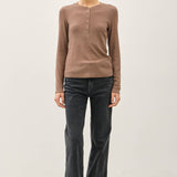 Be Cool - Modal Classic Ribbed Longsleeve Henley Basic Top