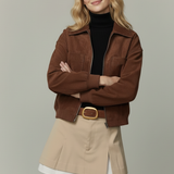 Most Wanted USA - Suede Belt with Organic Shape Buckle