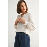 FUN2FUN - SATIN BUTTON FRONT BLOUSE