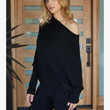 MILIO MILANO - ASYMMETRICAL SWEATER (BLACK)