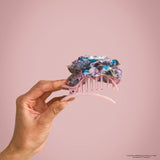 KITSCH - Bridgerton x Kitsch Satin Rosette Medium Flat Cloud Clip in Wisteria