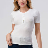 Hashttag - Short Sleeve Henley Top