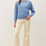 Be Cool - RIB DETAIL BOATNECK SWEATER