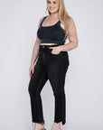 Plus Size High Rise Crop Flare Jeans, Vervet by Flying Monkey