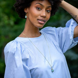 Anju Jewelry - Gold-Plated Amazonite Teardrop Necklace