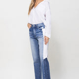 SUPER HIGH RISE STRAIGHT CROP W SIDE BLOCKING PANEL, Vervet