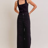 Hidden Jeans - Black Clean Stretch 32in Inseam Wideleg NORI