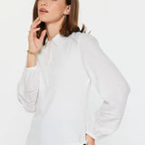 Current Air - Mixed Media Polo Knit Top