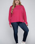 Ribbed Brushed Melange Sweater, Various Colors, Zenana