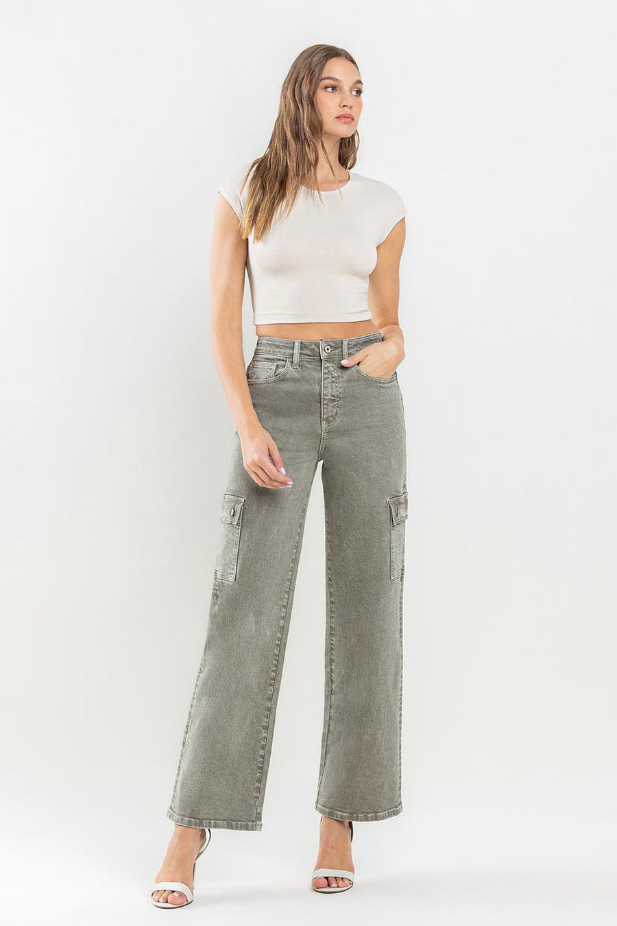 Vervet by Flying Monkey 90's Super High Rise Cargo Jeans (online only)