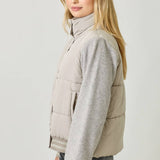 Mystree - Mixed Media Puffer Jacket