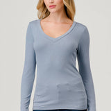 Hashttag - LONG SLEEVE V NECK T-SHIRT